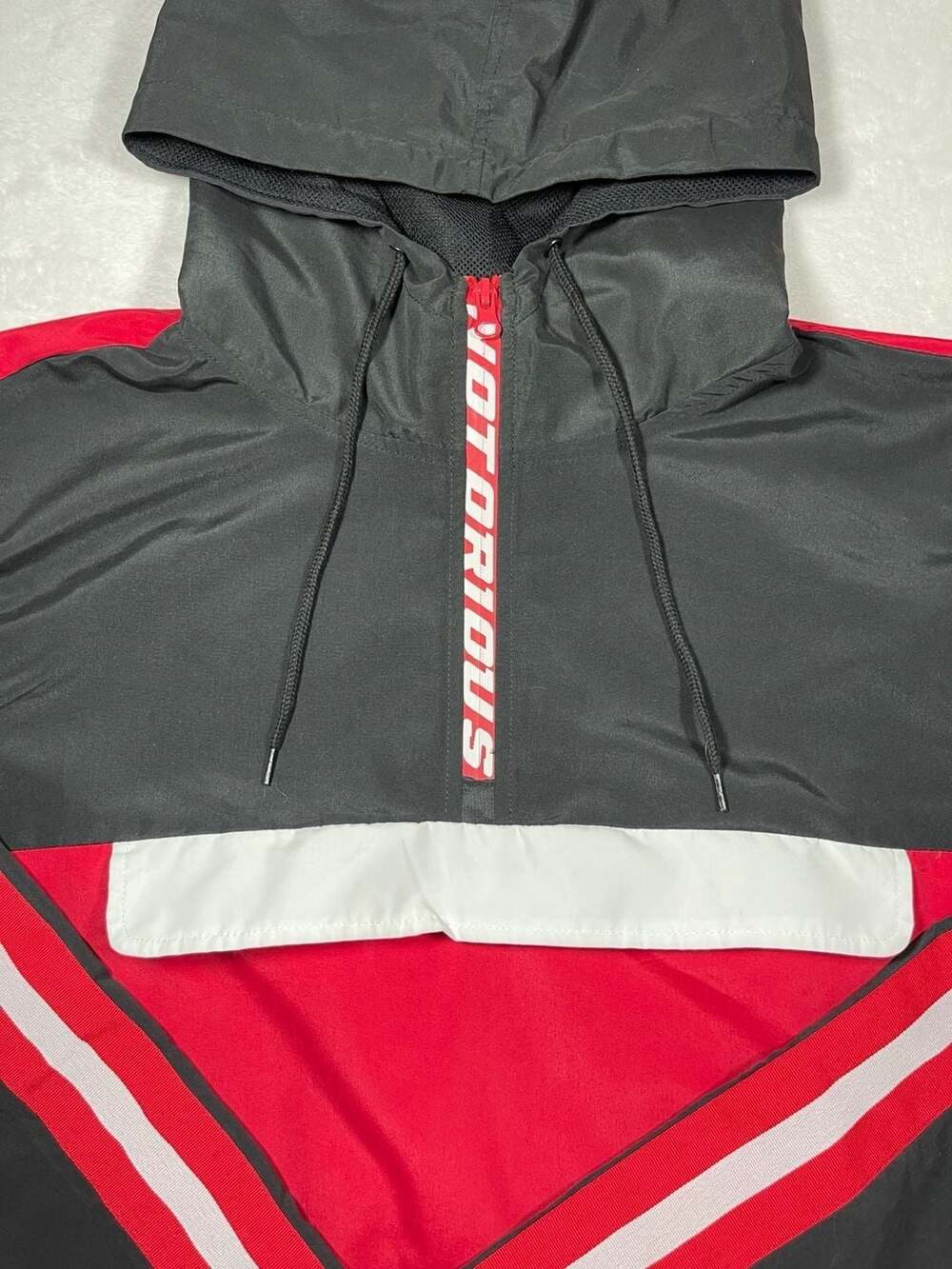 Brooklyn Cloth Notorious Quarter Zip Hooded Windbreaker Jacket